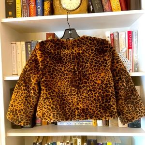 Janie and Jack Faux Fur Leopard Jacket